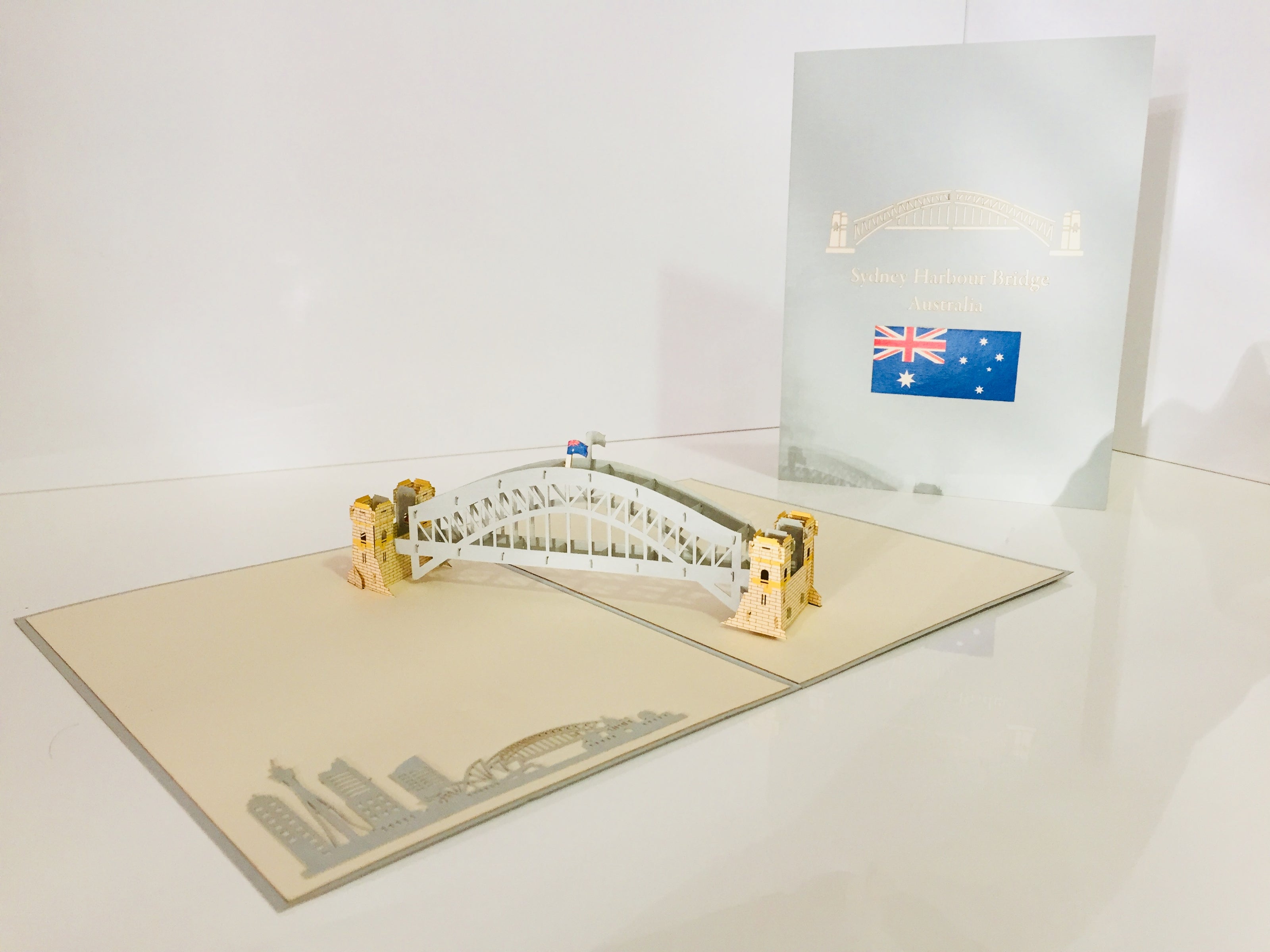 Sydney Harbour Bridge Australia 3D POP UP GREETING CARD - Created by Origami Pop Cards – 3D Pop Up Greeting Cards, Australian Design & Handmade, 3D Pop Up Magical Paper Cards, Handmade Pop Up Cards Celebrate Love Anniversary Heart Fell Romantic