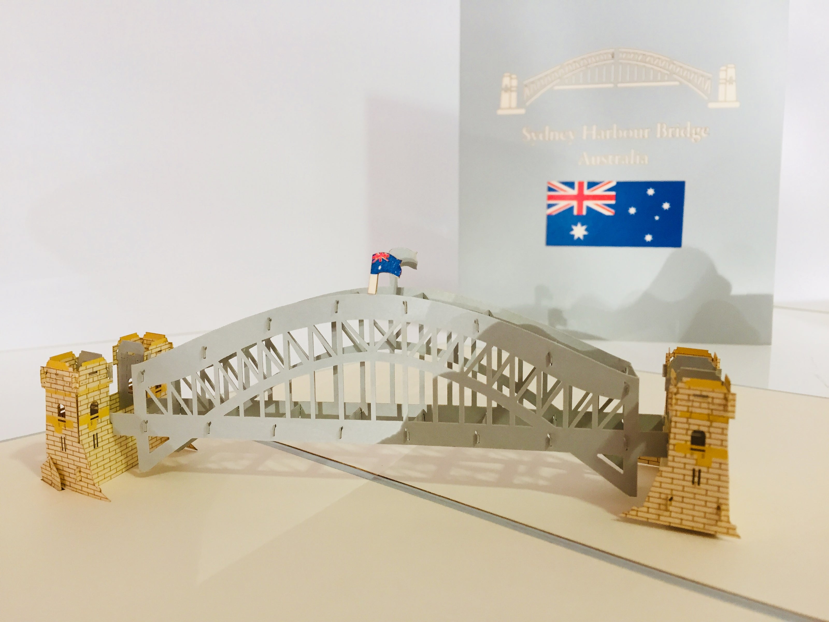 Sydney Harbour Bridge Australia 3D POP UP GREETING CARD - Created by Origami Pop Cards – 3D Pop Up Greeting Cards, Australian Design & Handmade, 3D Pop Up Magical Paper Cards, Handmade Pop Up Cards Celebrate Love Anniversary Heart Fell Romantic