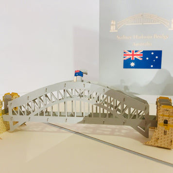 Sydney Harbour Bridge Australia 3D POP UP GREETING CARD - Created by Origami Pop Cards – 3D Pop Up Greeting Cards, Australian Design & Handmade, 3D Pop Up Magical Paper Cards, Handmade Pop Up Cards Celebrate Love Anniversary Heart Fell Romantic