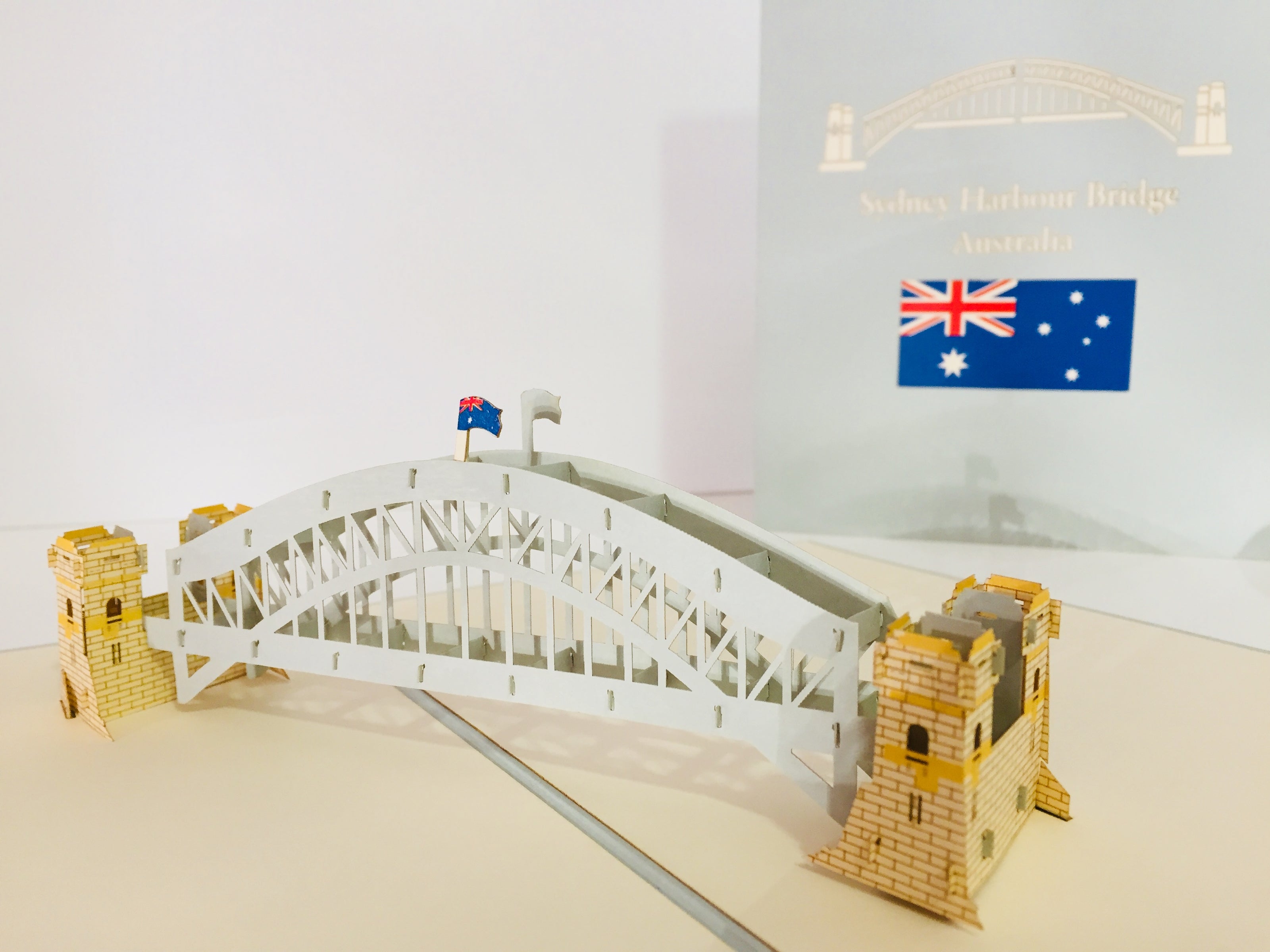 Sydney Harbour Bridge Australia 3D POP UP GREETING CARD - Created by Origami Pop Cards – 3D Pop Up Greeting Cards, Australian Design & Handmade, 3D Pop Up Magical Paper Cards, Handmade Pop Up Cards Celebrate Love Anniversary Heart Fell Romantic