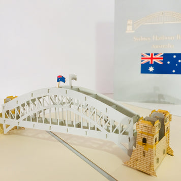 Sydney Harbour Bridge Australia 3D POP UP GREETING CARD - Created by Origami Pop Cards – 3D Pop Up Greeting Cards, Australian Design & Handmade, 3D Pop Up Magical Paper Cards, Handmade Pop Up Cards Celebrate Love Anniversary Heart Fell Romantic