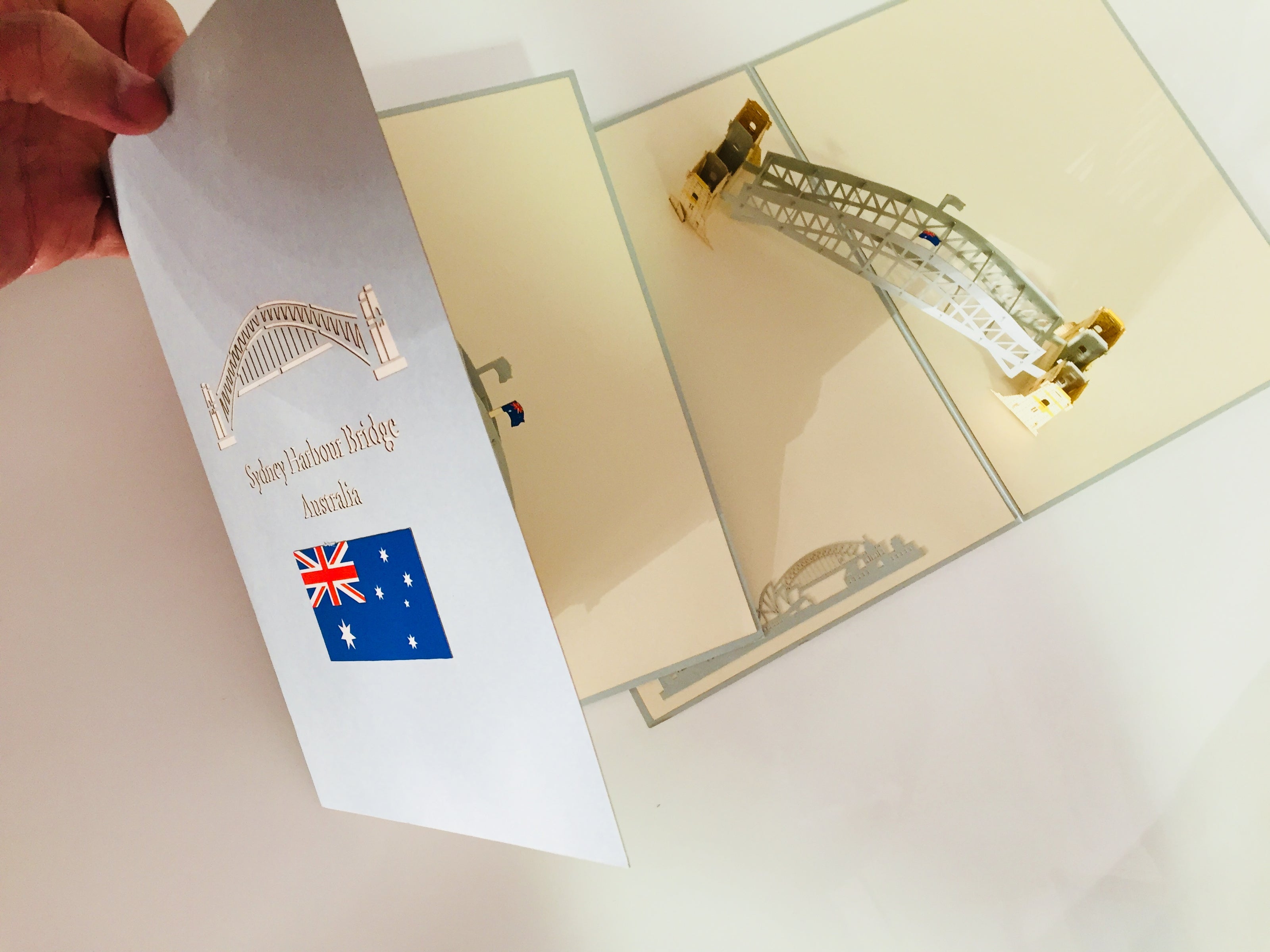 Sydney Harbour Bridge Australia 3D POP UP GREETING CARD - Created by Origami Pop Cards – 3D Pop Up Greeting Cards, Australian Design & Handmade, 3D Pop Up Magical Paper Cards, Handmade Pop Up Cards Celebrate Love Anniversary Heart Fell Romantic