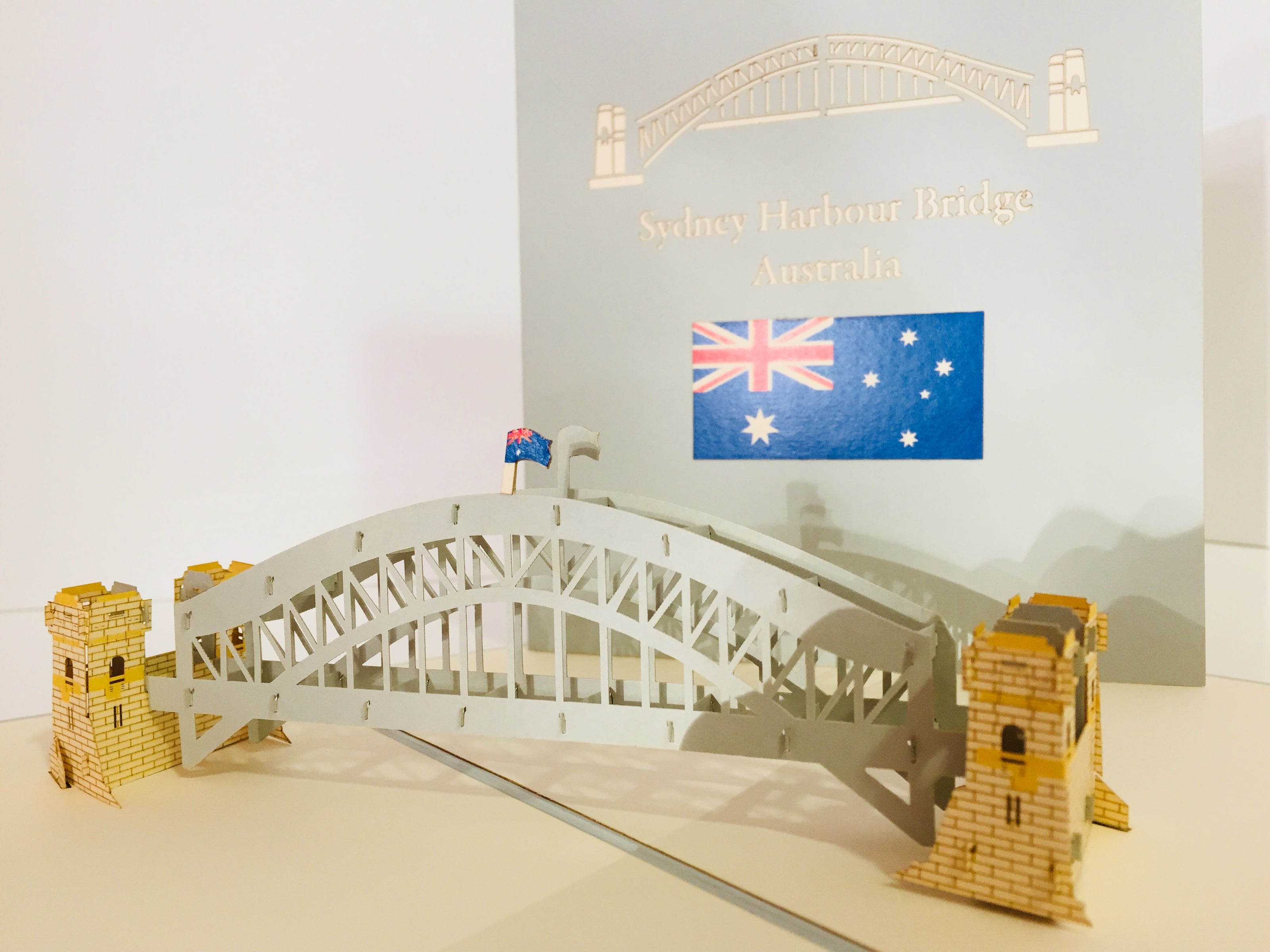 Sydney Harbour Bridge Australia 3D POP UP GREETING CARD - Created by Origami Pop Cards – 3D Pop Up Greeting Cards, Australian Design & Handmade, 3D Pop Up Magical Paper Cards, Handmade Pop Up Cards Celebrate Love Anniversary Heart Fell Romantic