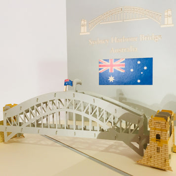 Sydney Harbour Bridge Australia 3D POP UP GREETING CARD - Created by Origami Pop Cards – 3D Pop Up Greeting Cards, Australian Design & Handmade, 3D Pop Up Magical Paper Cards, Handmade Pop Up Cards Celebrate Love Anniversary Heart Fell Romantic
