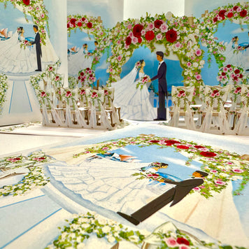 Sydney Harbour Wedding with Bride & Groom 3D POP UP GREETING CARD - Created by Origami Pop Cards – 3D Pop Up Greeting Cards, Australian Design & Handmade, 3D Pop Up Magical Paper Cards, Handmade Pop Up Cards Celebrate Love Anniversary Heart Fell Romantic