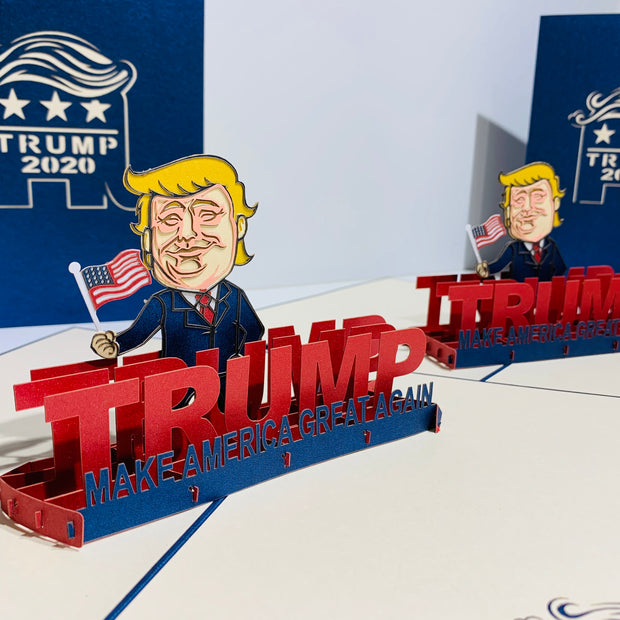 TRUMP Make America Great Again 3D Pop Up Greeting Card Happy Birthday Thank You Handmade Gift Thinking of You Blank Card for Any Occasion Happy Father's Australiana Celebrate the Party Friendship