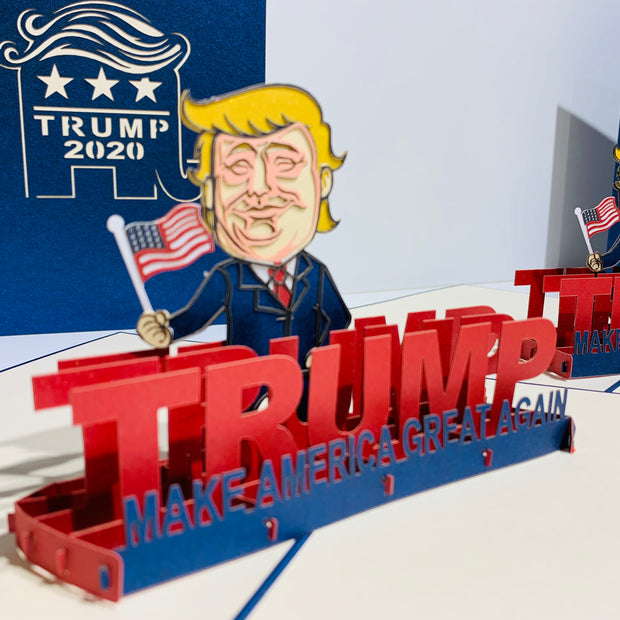 TRUMP Make America Great Again 3D Pop Up Greeting Card Happy Birthday Thank You Handmade Gift Thinking of You Blank Card for Any Occasion Happy Father's Australiana Celebrate the Party Friendship