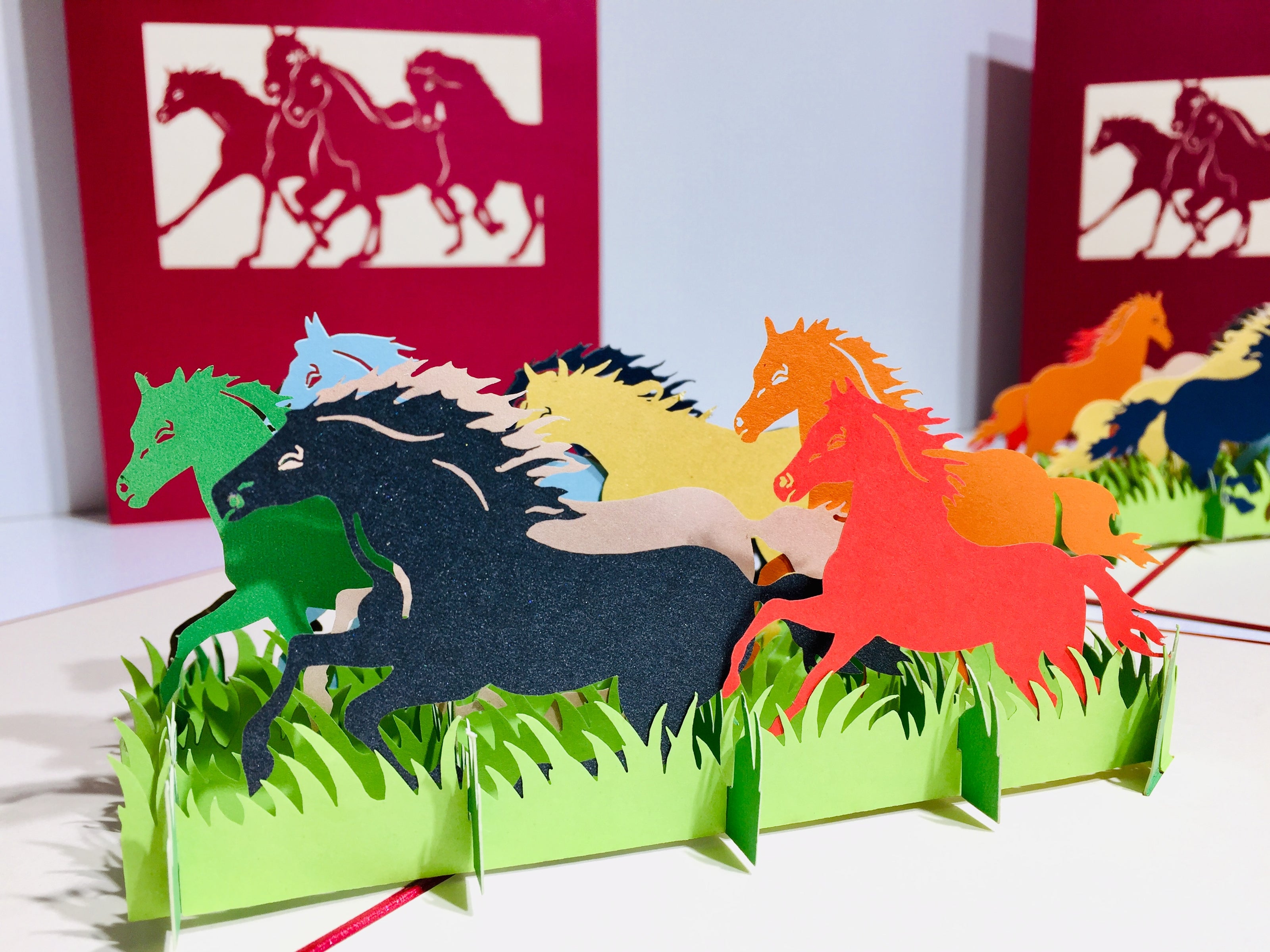 The Horse Spirit Animal Origami Pop Cards 3D Pop Up Greeting Card Happy Birthday Thank You Handmade Gift Thinking of You Blank Card for Any Occasion Happy Mother's Day Happy Father's Australiana Celebrate the Beauty