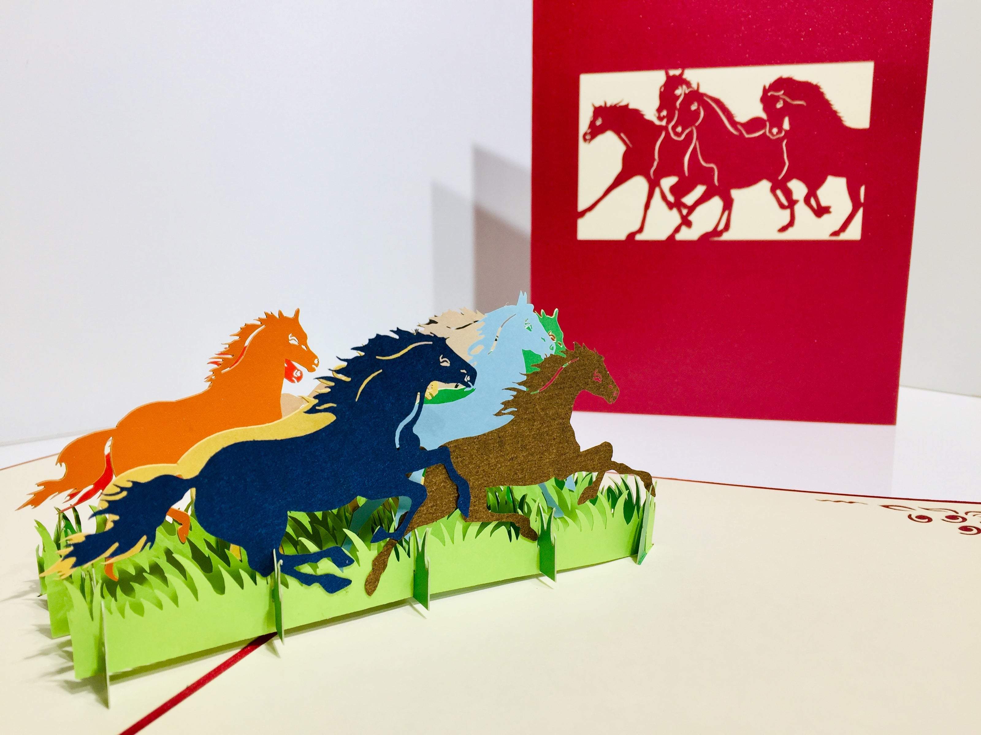 The Horse Spirit Animal Origami Pop Cards 3D Pop Up Greeting Card Happy Birthday Thank You Handmade Gift Thinking of You Blank Card for Any Occasion Happy Mother's Day Happy Father's Australiana Celebrate the Beauty