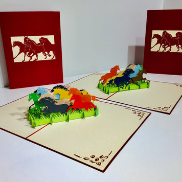 The Horse Spirit Animal Origami Pop Cards 3D Pop Up Greeting Card Happy Birthday Thank You Handmade Gift Thinking of You Blank Card for Any Occasion Happy Mother's Day Happy Father's Australiana Celebrate the Beauty