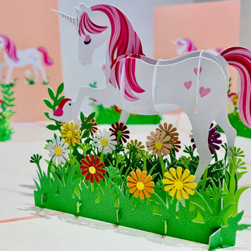 Super Cute Fairy Unicorn Origami Pop Cards 3D Pop Up Greeting Card Happy Birthday Thank You Handmade Gift Thinking of You Blank Card for Any Occasion Happy Mother's Day Australiana Celebrate the Beauty of Animals Perfect Gift for Girl