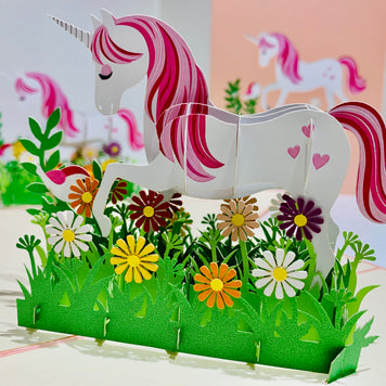 Super Cute Fairy Unicorn Origami Pop Cards 3D Pop Up Greeting Card Happy Birthday Thank You Handmade Gift Thinking of You Blank Card for Any Occasion Happy Mother's Day Australiana Celebrate the Beauty of Animals Perfect Gift for Girl