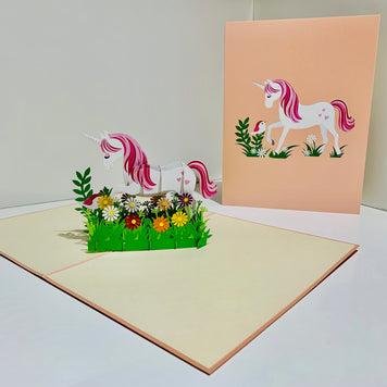Super Cute Fairy Unicorn Origami Pop Cards 3D Pop Up Greeting Card Happy Birthday Thank You Handmade Gift Thinking of You Blank Card for Any Occasion Happy Mother's Day Australiana Celebrate the Beauty of Animals Perfect Gift for Girl