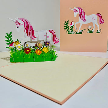 Super Cute Fairy Unicorn Origami Pop Cards 3D Pop Up Greeting Card Happy Birthday Thank You Handmade Gift Thinking of You Blank Card for Any Occasion Happy Mother's Day Australiana Celebrate the Beauty of Animals Perfect Gift for Girl