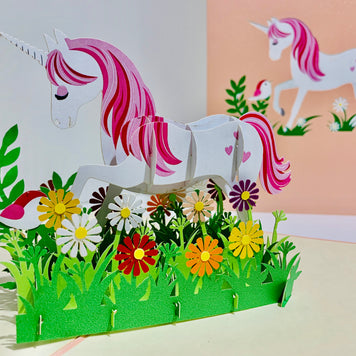 Super Cute Fairy Unicorn Origami Pop Cards 3D Pop Up Greeting Card Happy Birthday Thank You Handmade Gift Thinking of You Blank Card for Any Occasion Happy Mother's Day Australiana Celebrate the Beauty of Animals Perfect Gift for Girl