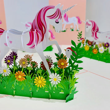 Super Cute Fairy Unicorn Origami Pop Cards 3D Pop Up Greeting Card Happy Birthday Thank You Handmade Gift Thinking of You Blank Card for Any Occasion Happy Mother's Day Australiana Celebrate the Beauty of Animals Perfect Gift for Girl