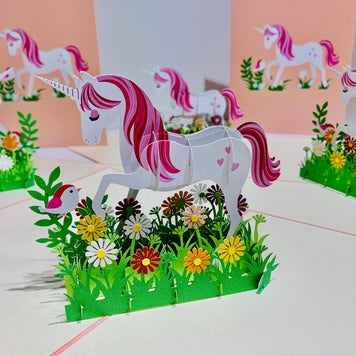 Super Cute Fairy Unicorn Origami Pop Cards 3D Pop Up Greeting Card Happy Birthday Thank You Handmade Gift Thinking of You Blank Card for Any Occasion Happy Mother's Day Australiana Celebrate the Beauty of Animals Perfect Gift for Girl