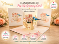 Vintage Watering Can with Roses & a Blue Bird Origami Pop Cards 3D Pop Up Greeting Card Happy Birthday Thank You Handmade Gift Thinking of You Blank Card for Any Occasion Happy Mother's Day Happy Father's Australiana Celebrate the Beauty of Flower