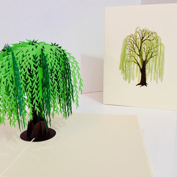 Weeping Willow Tree Pop Up Greeting Card Origami Pop Cards 3D Pop Up Greeting Card Happy Birthday Thank You Handmade Gift Thinking of You Blank Card for Any Occasion Happy Mother's Day Happy Father's Australiana Celebrate