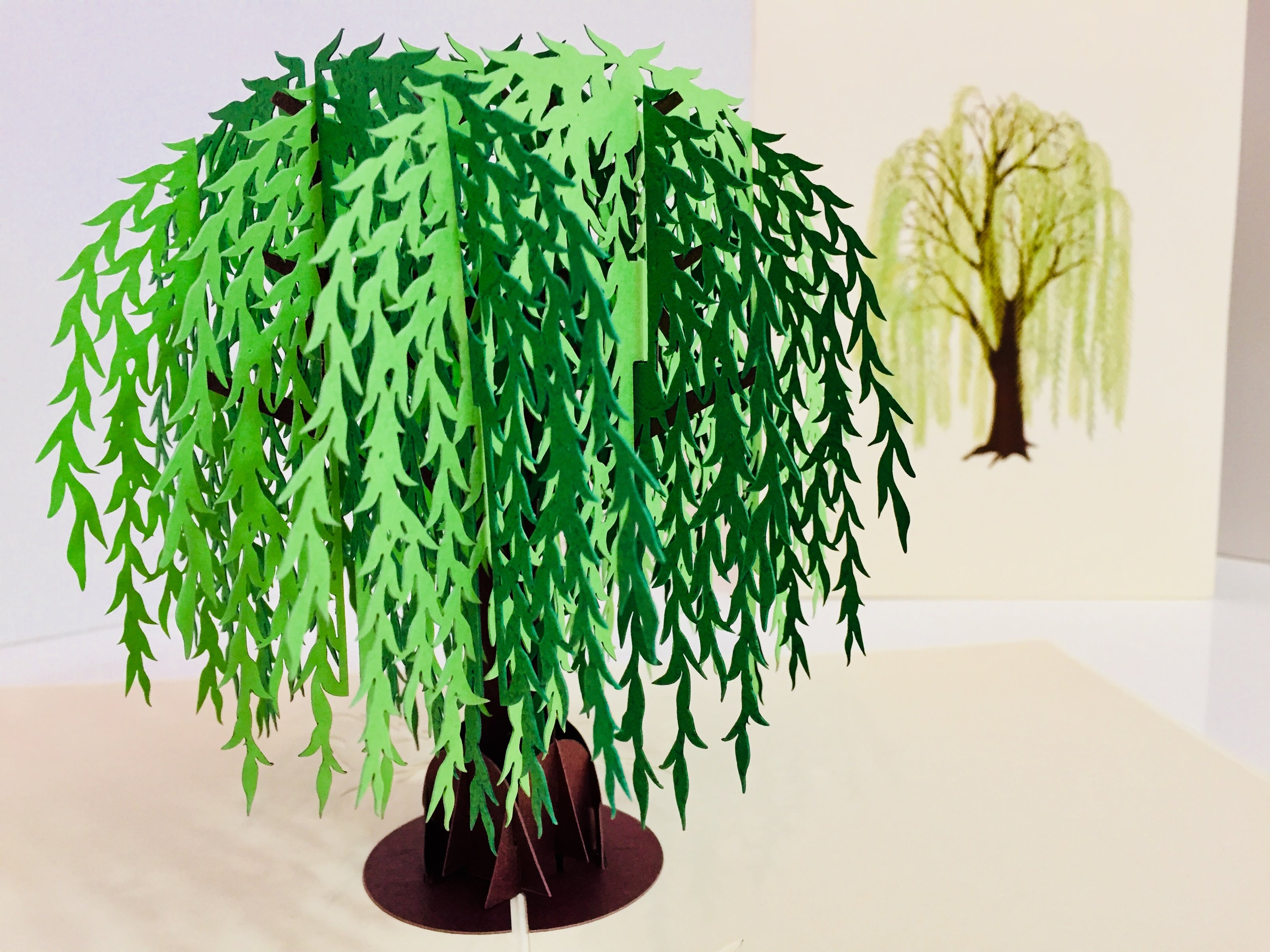 Weeping Willow Tree Pop Up Greeting Card Origami Pop Cards 3D Pop Up Greeting Card Happy Birthday Thank You Handmade Gift Thinking of You Blank Card for Any Occasion Happy Mother's Day Happy Father's Australiana Celebrate