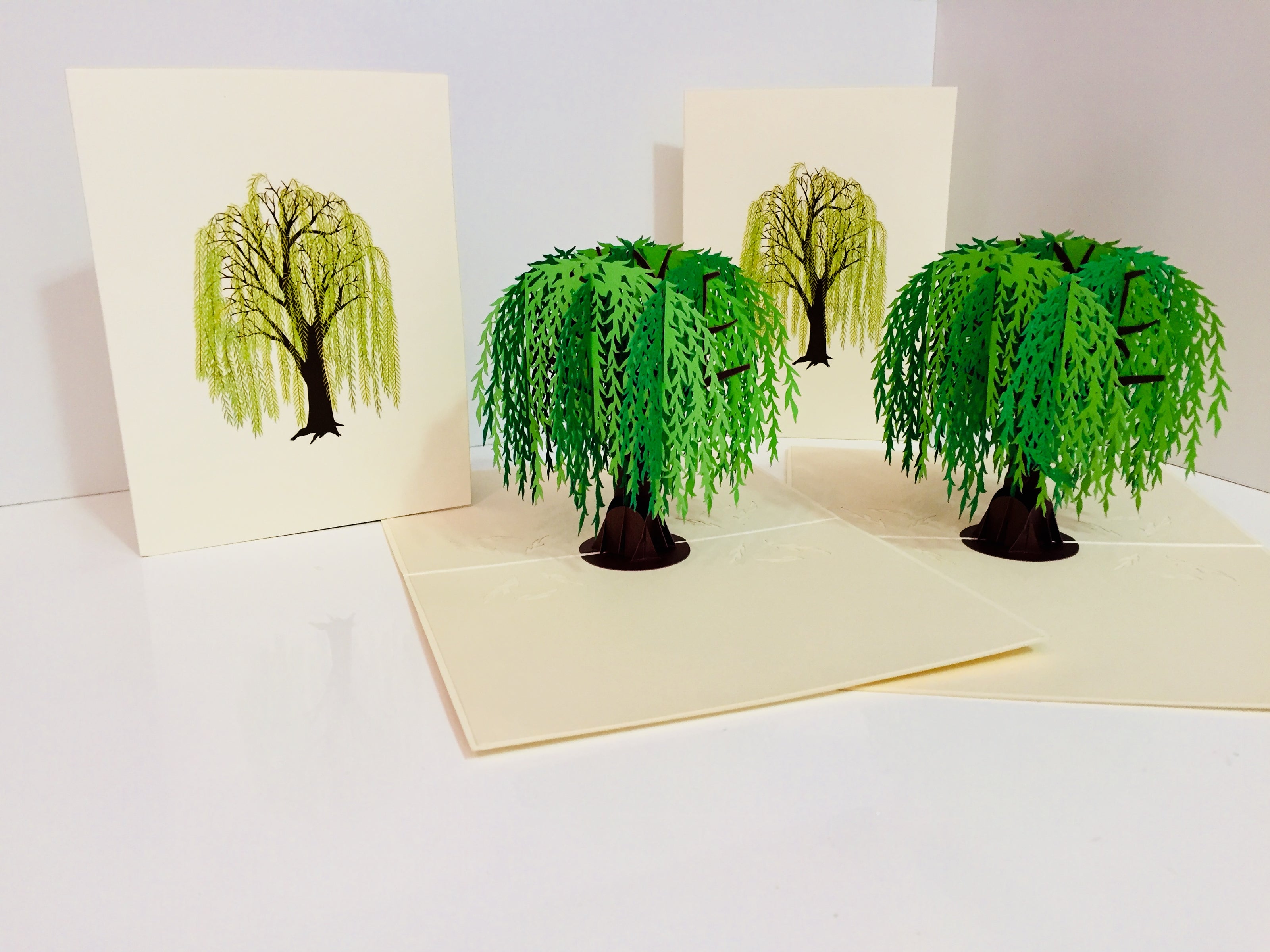 Weeping Willow Tree Pop Up Greeting Card Origami Pop Cards 3D Pop Up Greeting Card Happy Birthday Thank You Handmade Gift Thinking of You Blank Card for Any Occasion Happy Mother's Day Happy Father's Australiana Celebrate