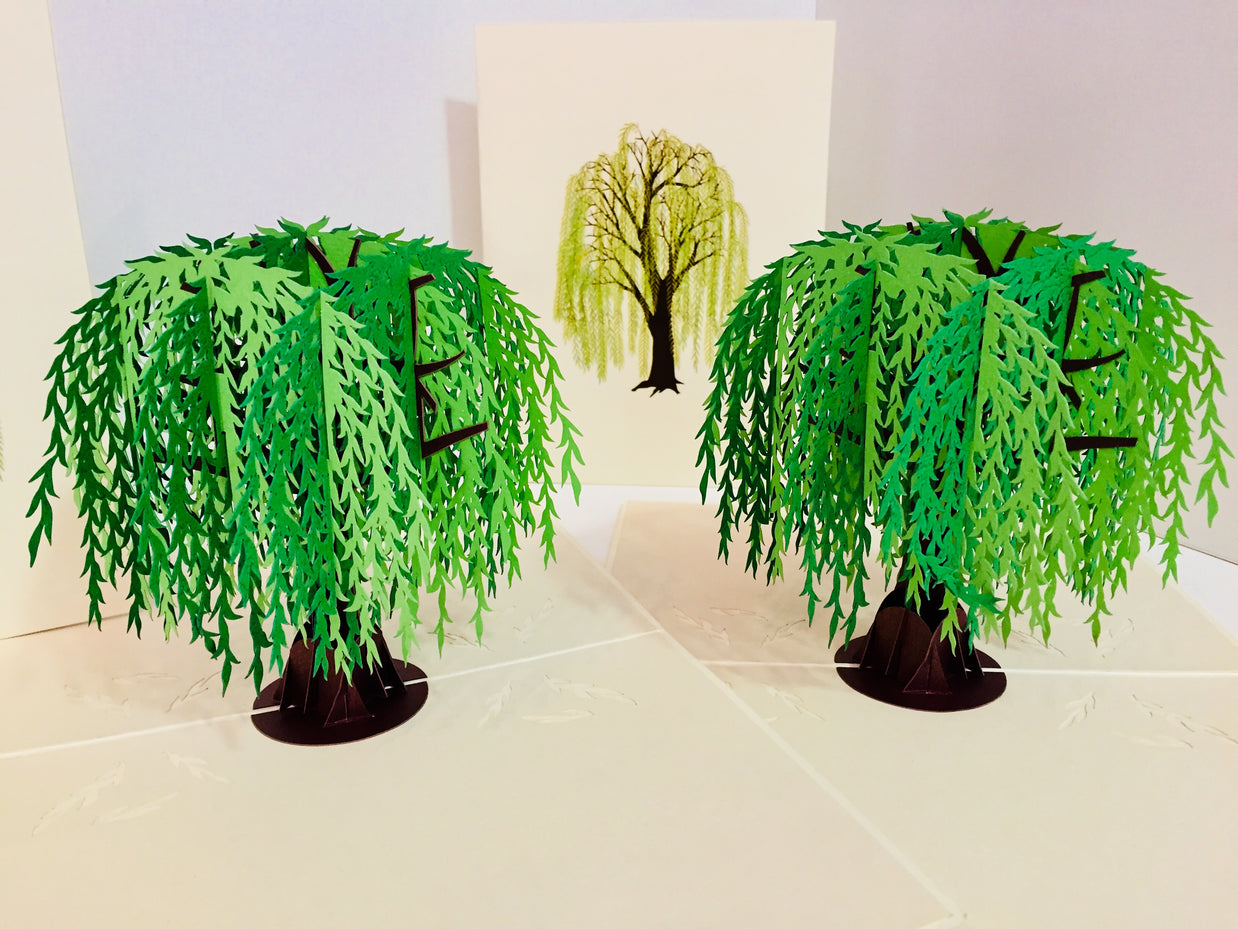 Weeping Willow Tree Pop Up Greeting Card Origami Pop Cards 3D Pop Up Greeting Card Happy Birthday Thank You Handmade Gift Thinking of You Blank Card for Any Occasion Happy Mother's Day Happy Father's Australiana Celebrate