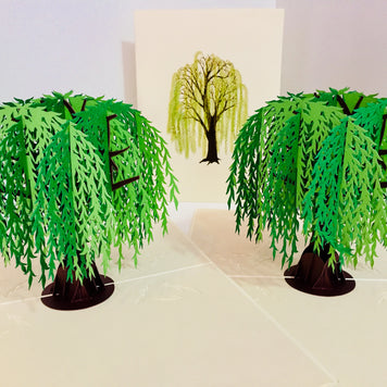 Weeping Willow Tree Pop Up Greeting Card Origami Pop Cards 3D Pop Up Greeting Card Happy Birthday Thank You Handmade Gift Thinking of You Blank Card for Any Occasion Happy Mother's Day Happy Father's Australiana Celebrate