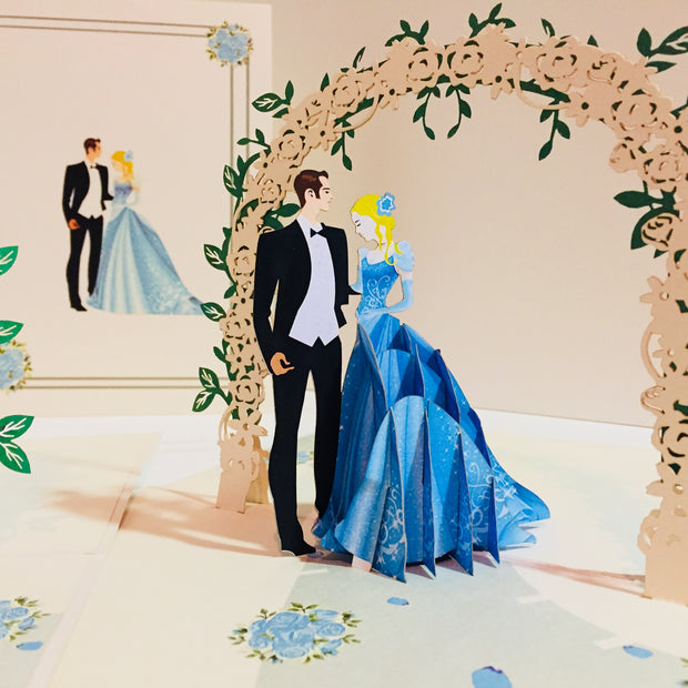 Western - Metallic Sapphire Wedding Classic 3D POP UP GREETING CARD - Created by Origami Pop Cards – 3D Pop Up Greeting Cards, Australian Design & Handmade, 3D Pop Up Magical Paper Cards, Handmade Pop Up Cards Celebrate Love Anniversary Heart and Romantic
