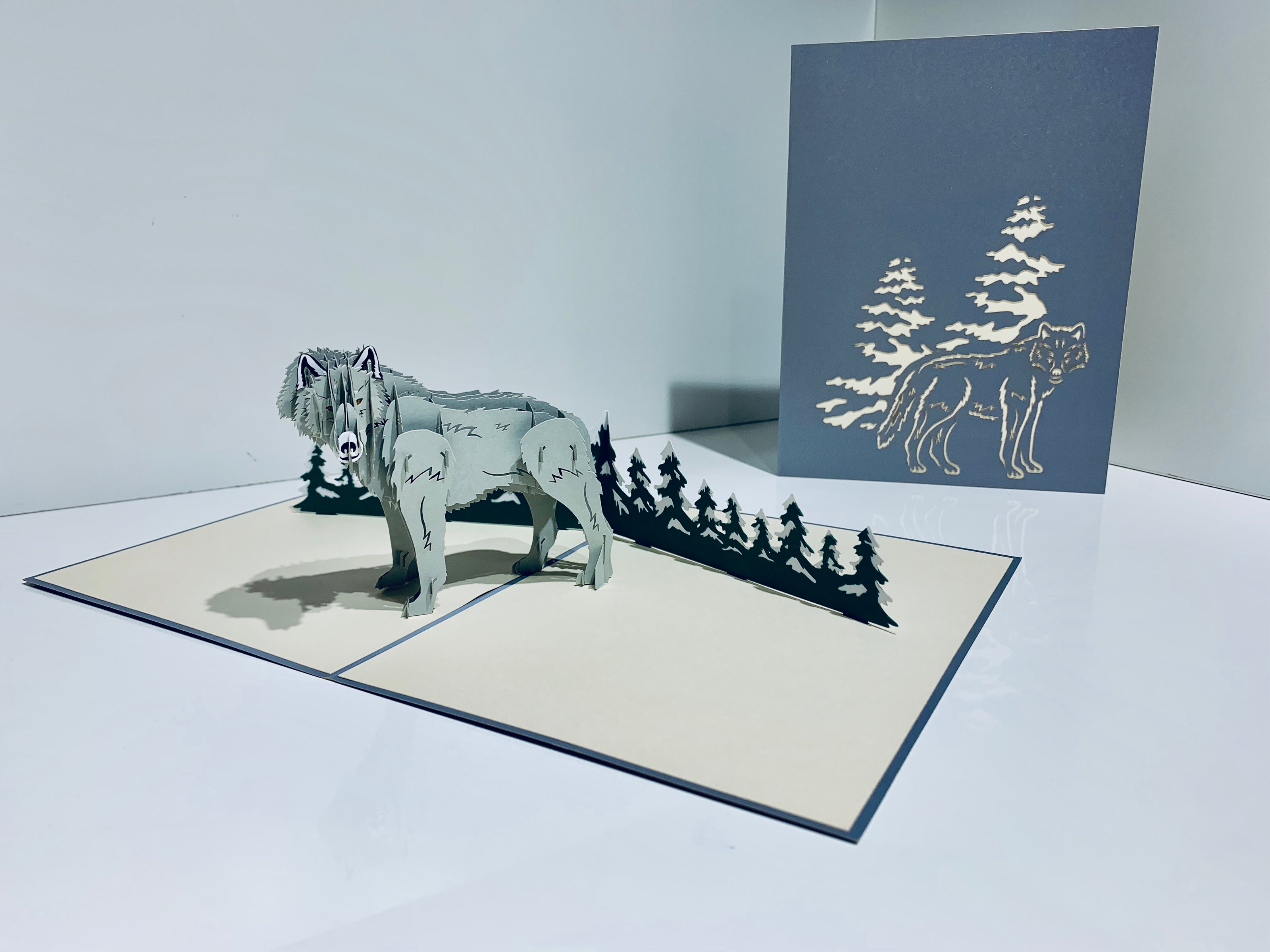 Wild Wolf - The Gray Wolf Origami Pop Cards 3D Pop Up Greeting Card Happy Birthday Thank You Handmade Gift Thinking of You Blank Card for Any Occasion Happy Mother's Day Happy Father's Australiana Celebrate the Beauty of Animals Perfect for Boy