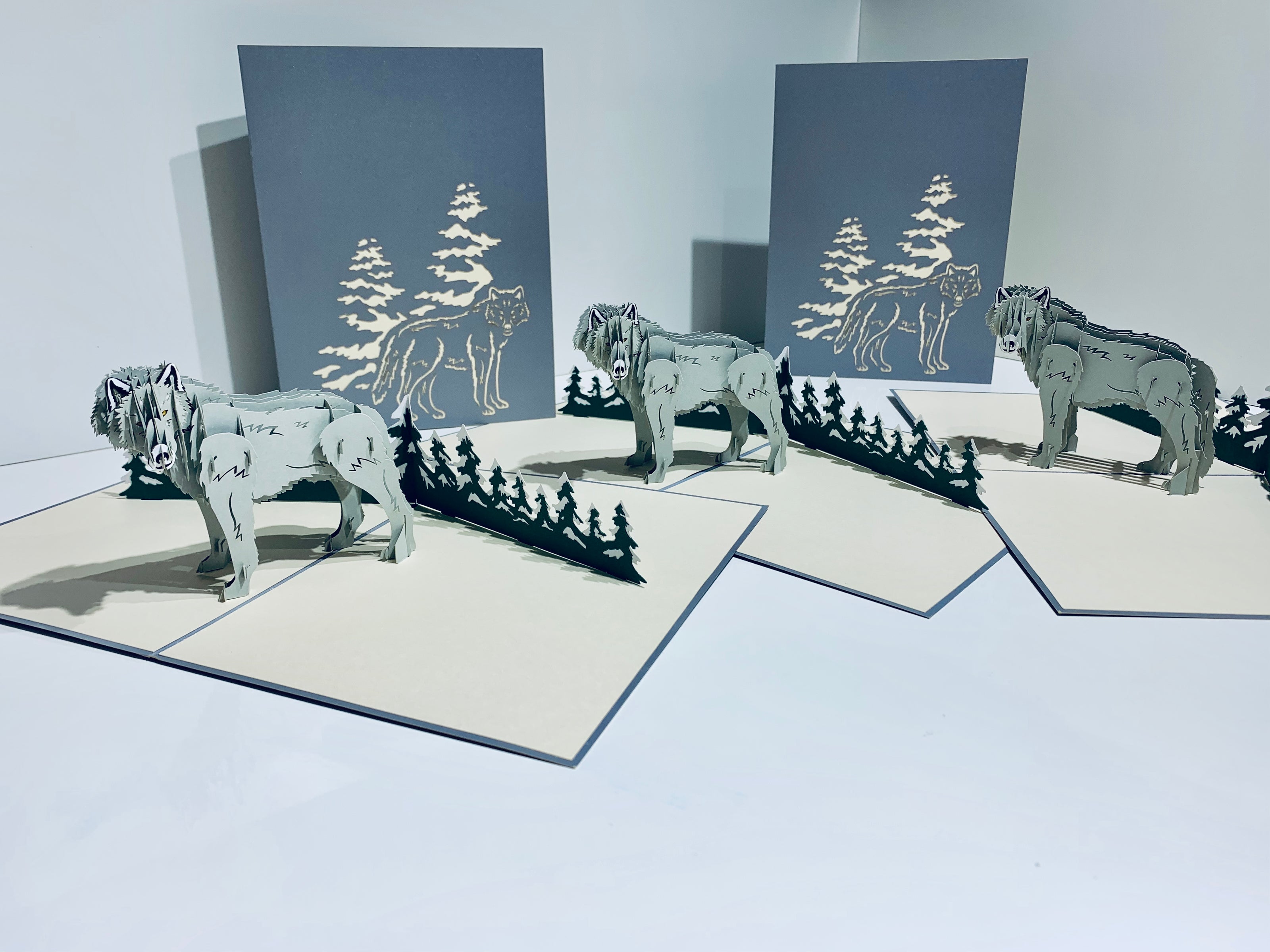 Wild Wolf - The Gray Wolf Origami Pop Cards 3D Pop Up Greeting Card Happy Birthday Thank You Handmade Gift Thinking of You Blank Card for Any Occasion Happy Mother's Day Happy Father's Australiana Celebrate the Beauty of Animals Perfect for Boy