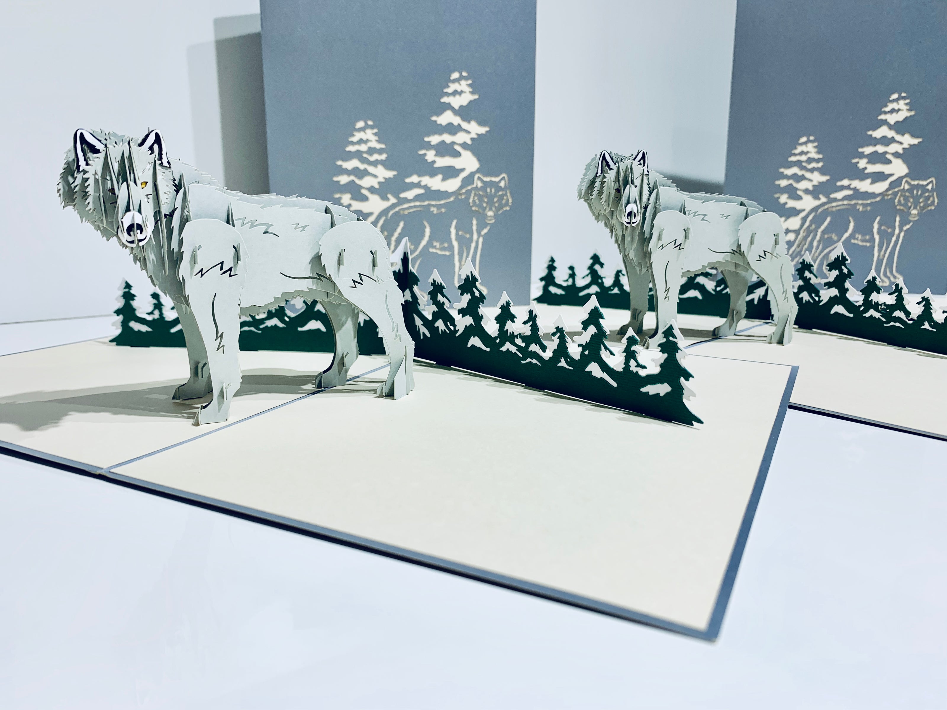 Wild Wolf - The Gray Wolf Origami Pop Cards 3D Pop Up Greeting Card Happy Birthday Thank You Handmade Gift Thinking of You Blank Card for Any Occasion Happy Mother's Day Happy Father's Australiana Celebrate the Beauty of Animals Perfect for Boy