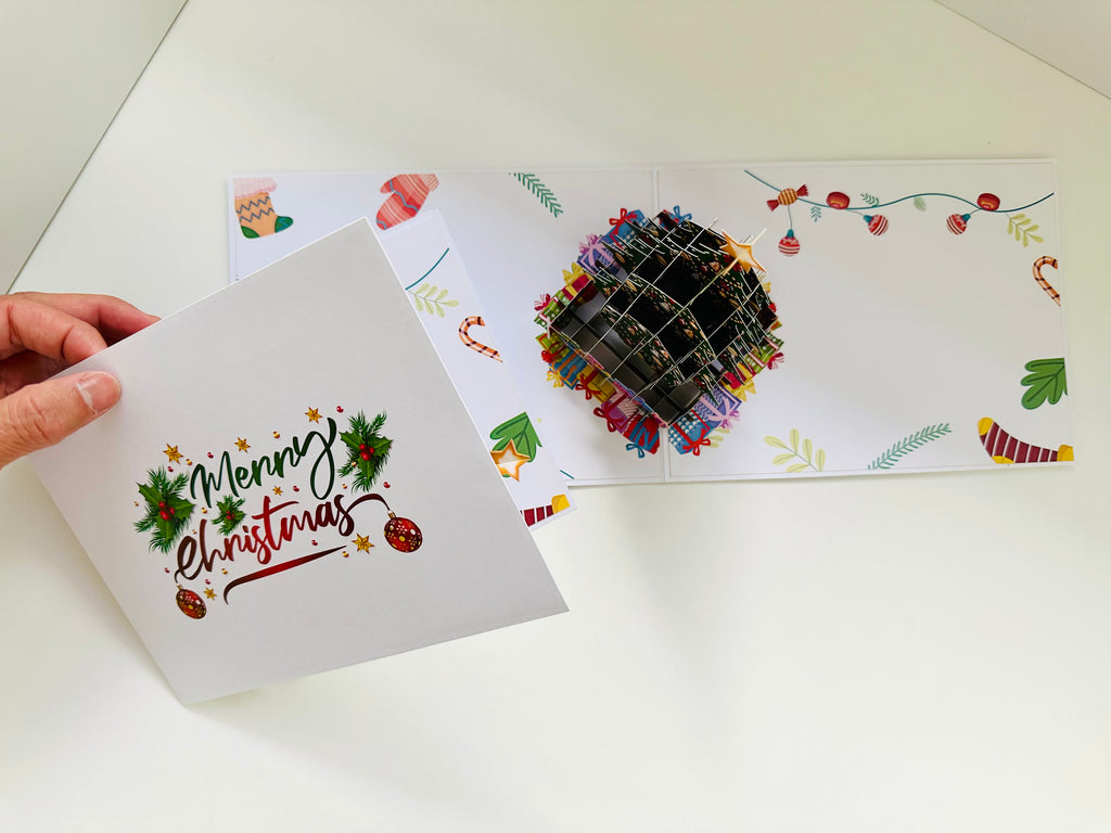 Winter Christmas Tree Origami Pop Cards 3D Pop Up Greeting Card Merry Christmas Thank You Handmade Best Wishes Blank Card Gift Happy Holidays Celebrate the Special Day Moment with Family and Friends