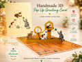 Wooden Cat Tree ~ Perfect Gifts for Crazy Cat Lovers Origami Pop Cards 3D Pop Up Greeting Card Best Wishes Happy Birthday Gift Thank You Handmade Best Wishes Blank Card for Any Occasion Happy Mother's Day Happy Father's Day Celebration