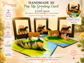 ZANE Spirit Dark Brown Horse Standing on a Green Field Origami Pop Cards 3D Pop Up Greeting Card Happy Birthday Thank You Handmade Gift Thinking of You Blank Card for Any Occasion Happy Mother's Day Happy Father's Australiana Celebrate the Beauty