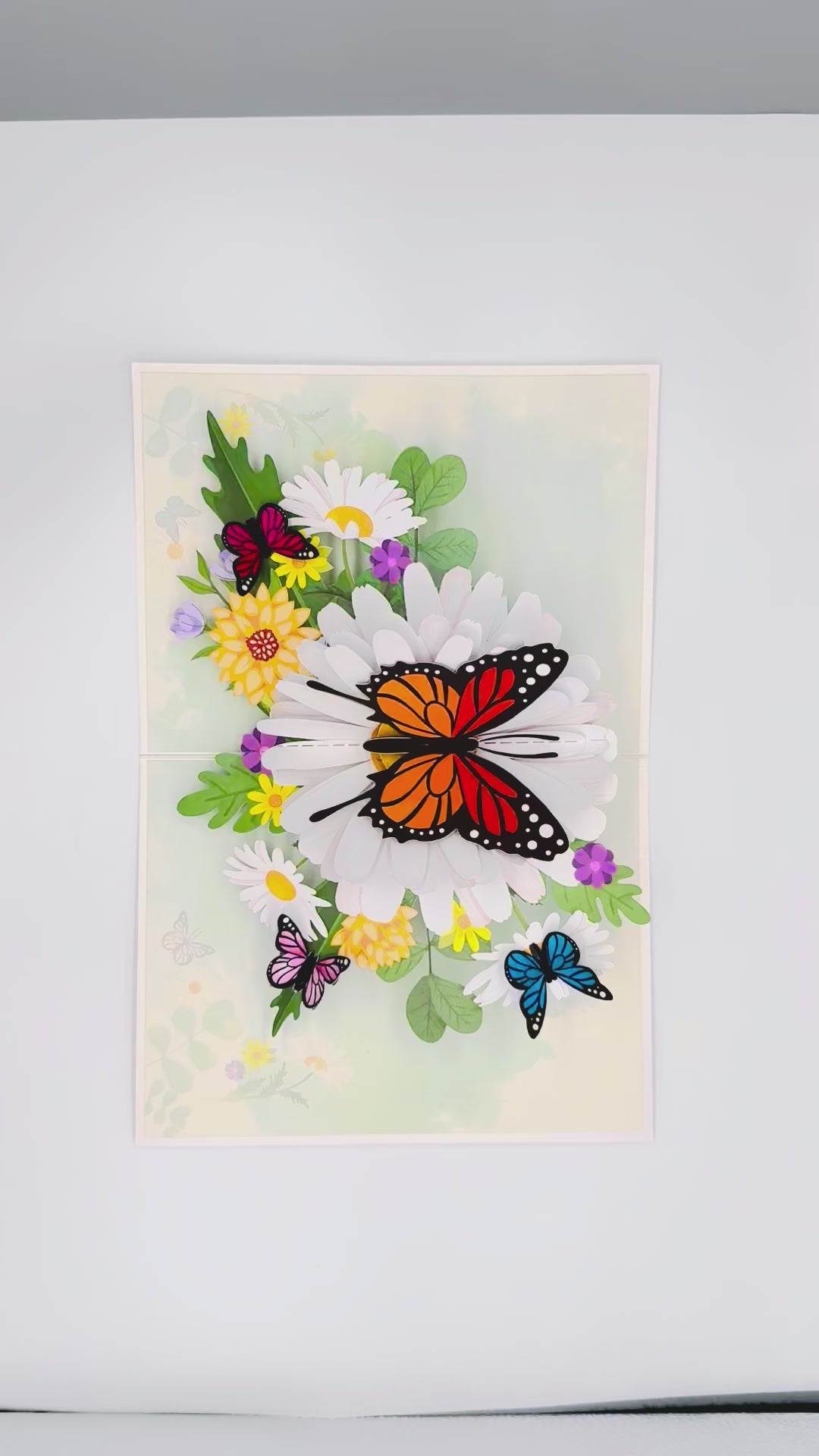 Butterflies Attracting Daisy Flowers Origami Pop Cards 3D Pop Up Greeting Card Happy Birthday Thank You Handmade Gift Thinking of You Blank Card for Any Occasion Happy Mother's Day Happy Father's Australiana Celebrate the Beauty of Flower (Copy)
