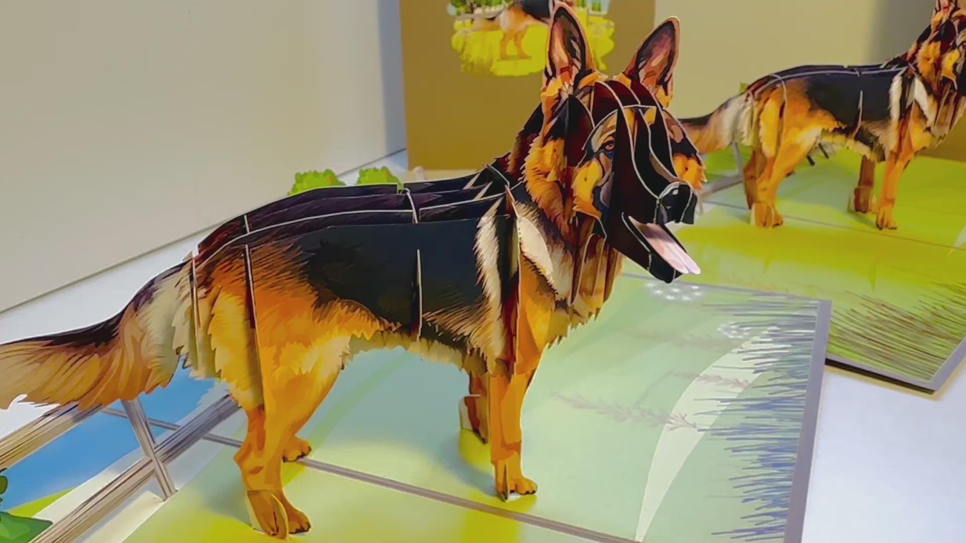 German Shepherd Dog - Perfect for Dog Lovers Origami Pop Cards 3D Pop Up Greeting Card Happy Birthday Thank You Handmade Gift Thinking of You Blank Card for Any Occasion Happy Mother's Day Happy Father's Australiana Celebrate the Beauty of Animals