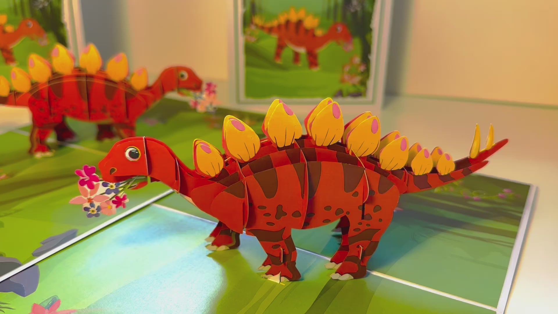 Jungle Baby Dinosaur Origami Pop Cards 3D Pop Up Greeting Card Happy Birthday Thank You Handmade Gift Thinking of You Blank Card for Any Occasion Happy Mother's Day Happy Father's Australiana Celebrate the Beauty of Animals Perfect Gift for Boy
