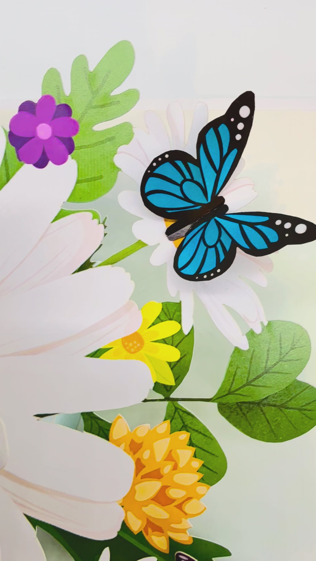 Butterflies Attracting Daisy Flowers Origami Pop Cards 3D Pop Up Greeting Card Happy Birthday Thank You Handmade Gift Thinking of You Blank Card for Any Occasion Happy Mother's Day Happy Father's Australiana Celebrate the Beauty of Flower (Copy)