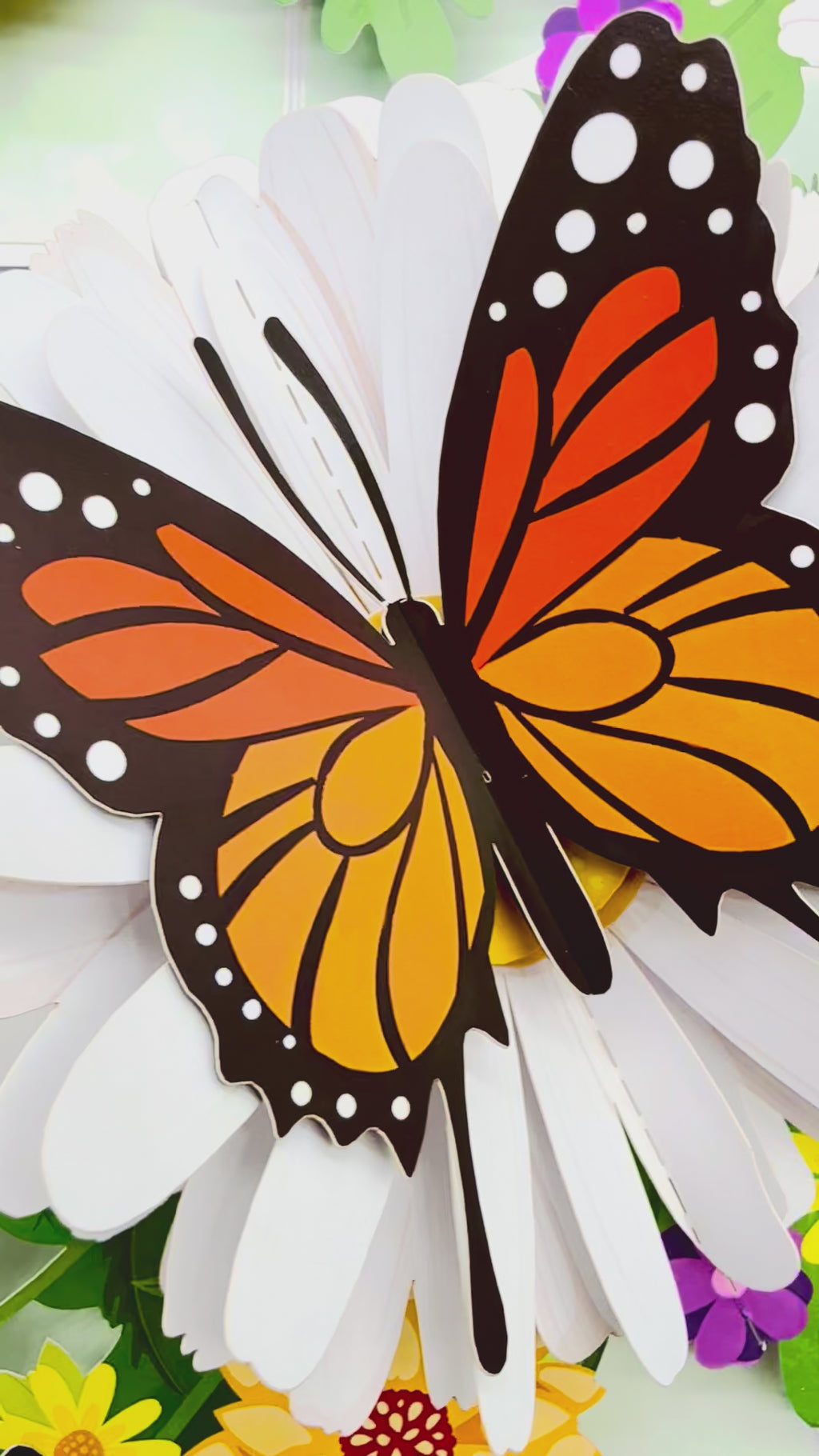 Butterflies Attracting Daisy Flowers Origami Pop Cards 3D Pop Up Greeting Card Happy Birthday Thank You Handmade Gift Thinking of You Blank Card for Any Occasion Happy Mother's Day Happy Father's Australiana Celebrate the Beauty of Flower (Copy)