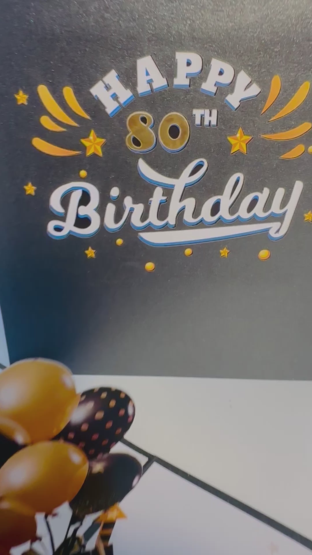 80th Golden Happy Birthday with Presents Origami Pop Cards 3D Pop Up Greeting Card Thank You Handmade Gift Thinking of You Happy Birthday Occasion Australiana Celebrate the Beauty and Happiness During Special Day Best Wishes Gift