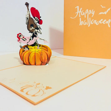 Halloween Giant Pumpkin Origami Pop Cards 3D Pop Up Greeting Card Happy Halloween Thank You Handmade Best Wishes Blank Card Gift Happy Holidays Celebrate the Special Day Fun Party Cheer