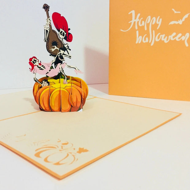 Halloween Giant Pumpkin Origami Pop Cards 3D Pop Up Greeting Card Happy Halloween Thank You Handmade Best Wishes Blank Card Gift Happy Holidays Celebrate the Special Day Fun Party Cheer