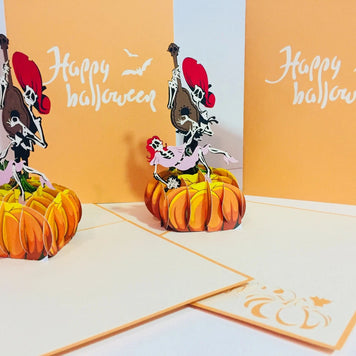 Halloween Giant Pumpkin Origami Pop Cards 3D Pop Up Greeting Card Happy Halloween Thank You Handmade Best Wishes Blank Card Gift Happy Holidays Celebrate the Special Day Fun Party Cheer